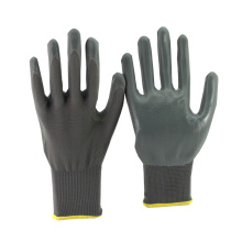 NMSAFETY Gants de sécurité en nitrile enduit tricoté de calibre 13 pour le travail